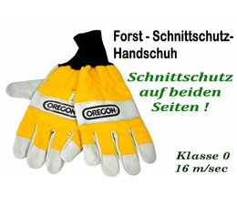 Schnittschutzhandschuh Gr.10 -L- mit Schnittschutz links + rechts Forsthandschuh für Kettensäge Kl.1 16m/s