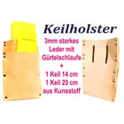 Forstkeil Holster Keilholster Keiltasche 3mm Leder + 2 Schnittkeile -  Motorgeräte-Tensfeld