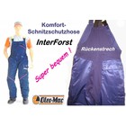 Schnittschutzhose Latzhose Gr. 58 Oleo-Mac Komfort Schnittschutz - A - vorn Klasse 1 blau Interforst