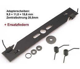 Vertikutiermesser Kraftharke für 41-46cm Rasenmäher mit Ersatzfedern Vertikutierbalken für Bohrung 9,5 + 11,0 + 15,6 + 20,5mm