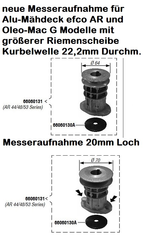 10 mm Ersatzmesser L=457 mm Zentralbohr 66110221 Oleo-Mac Messer 