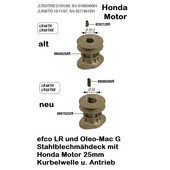 Rasenmähermesser Messerhalter Messeraufnahme efco Oleo-Mac Victus Emak diverse Alu-Modelle Honda Motor handgeführt mit Antrieb