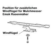 Rasenmäher Windflügel für Rasenmähermesser Emak efco Oleo-Mac Victus Dynamac für Mulchmesser