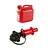 Kanister 5 li. rot mit Einfüllstutzen für Kettensäge Einfüllsystem für Kraftstoff mit manuell u. Automatik Einfüller