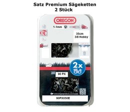 Sägekette 2x 3/8" Hobby 50 Trgl. 1,1mm für Stihl MS170 MS171 MS180 MS181