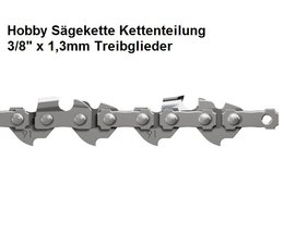 Sägekette Kettensäge für 30cm Schwert 3/8" Hobby 45 Trgl. 1,3mm Nut