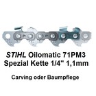 Sägekette für 35cm Schwert 1/4" 72 Trgl. 1,1 Nut Micro 71PM3 Stihl Akku Kettensäge Hochentaster und Baumpflege