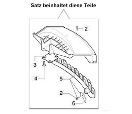 Schutz Anschlagschutz Fadenschneider Freischneider efco  DS 3500 4000 8410 8460 8530 8550 5300 5500 emak