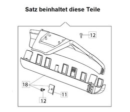 Schutz Schutzhaube mit  Fadenschneider Freischneider Oleo-Mac BC 22  220  24  240  241  270 Freischneider Anschlagschutz emak