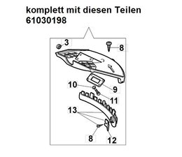 Schutz Schutzhaube Fadenschneider Freischneider efco  Stark 25 2500 D IC S T Anschlagschutz emak