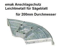 Schutz Schutzhaube Alu Anschlag für Freischneider Sägeblatt 200mm efco 8355 8405 8420 8425 8460 8465 8510 8515 8530 8535 8550 Anschlagschutz emak