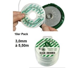 Mähfaden 3,0 mm Ersatzfaden Cassette Speed&Go emak Fadenkopf 10 x 5,5m Pack spezial Kontur für Motorsense und Freischneider emak Kopf