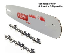 Schwert 50cm Oregon + 2 Sägeketten Stihl 024 MS 240 026 MS 260 028 030 031 Teilung 3/8" Profi 1,6 Führungsschiene Ketten Kombi