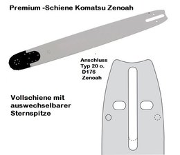 Schwert 50cm Komatsu - Zenoah 3/8" Profi Kettenteilung 1,3 Nutbreite Sägekette 70 Trgl. mit Sternspitze