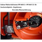 Rasenmäher Ersatzteil Keilriemen Dolmar PM-4600 S3 + PM-4601 S3 + C + R mit Geschwindigkeitsregulierung