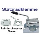 Anhängerstützrad - Halter Stützradklemme für PKW - Anhänger mit 60mm Rohrdurchmesser