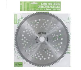 Rodungssägeblatt Hartmetall 100 - Zahn 255 x 25,4 + 20 x 1.3 Freischneider Rodung Sägeblatt mit Adapterring