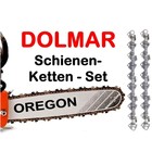 Schneidgarnitur 38cm Oregon Dolmar PS 410 / 411 / 420 / 421 C+D 1 Schwert + 2 Ketten 0.325" 1.3 Nutb für Kettensäge