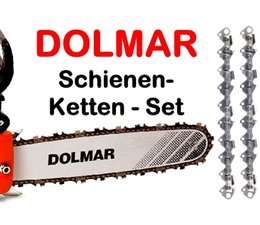 Schneidgarnitur Dolmar PS 410 / 411 / 420 / 421 C+D 1 Schwert 38cm + 2 Ketten 0.325" 1.3 Nutb für Kettensäge