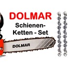 Schneidgarnitur 33cm Dolmar PS 410 / 411 / 420 / 421 C+D 1 Schwert + 2 Ketten 0.325" 1.3 Nutb für Kettensäge