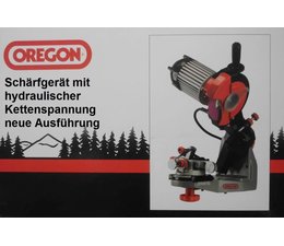 Sägekettenschärfgerät Oregon Schärfgerät mit. hydraulik Spannung u. Selbstzentrierung incl. 3 Scheiben alle Teilungen