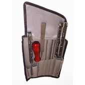 Schärfsatz OZAKI in Rolltasche für Sägeketten mit Feilen 5,5 - 4,8 - 4,0 mm für alle Kettenteilungen