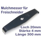 Freischneider Mulchmesser 2-Zahn 90° 300 x 20 x 4 mm Dickichtmesser Motorsense