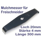 Freischneider Mulchmesser 2-Zahn 90° 300 x 20 x 4 mm Dickichtmesser Motorsense