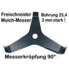 Freischneider Mulchmesser 3-Zahn 90° 300 x 25,4 x 3 mm Dickichtmesser für Motorsense