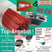 Freischneider Fadenschneider / Mähkopf / Fadenkopf Oregon Jet-Fit 4 Set mit 360 Fäden für Motorsensen Freischneider Fadenschneider / Mähkopf / Fadenkopf Oregon Jet-Fit 4 Set mit 360 Fäden für Motorsensen