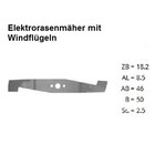 Rasenmähermesser 37cm CastelGarden Dolmar Alpina Honda Stiga Sondermesser mit Windflügel