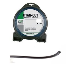 Mähfaden Titan-Cut Professional 4-kant Faden Freischneider Spezial-Nylonfaden 2,5 mm 64 Meter Ring