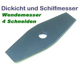 Freischneidermesser 2-Zahn 255 / 20 mm Wendemesser für Schilf u. Dickicht