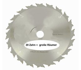 Rodungssägeblatt Hartmetall Sägeblatt OZAKI 250 x 25,4 Bo. x 1,8mm 20 Zahn 3,0mm für Freischneider + Motorsense große Räumer