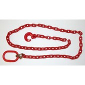 Forstkette 2,5m 4-Kant 7 mm Rückekette G8 mit Öse 110 x 60 x 13mm leichte Schlepperkette - Chokerkette