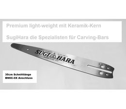 Carving Schwert 35cm Sugi-Hara Hard-Tip light-weight 2cm Spitze Kettensäge Anschluss 8mm breit Holzschnitzen