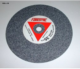 Schleifscheibe 100 x 16,0 x 4.7 grau hart für Sägekettenschärfgerät 3/8" profi  + 0.404" Sägekette - Kettenteilung