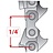 Carving Sägekette 1/4" 52 Trgl. 1,3 Nut kurzes Zahndach für teilweise 20cm Führungsschiene