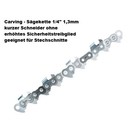 Carving Sägekette 1/4" 64 Trgl. 1,3 Nut kurzes Zahndach für 30cm Führungsschienen