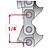 Carving Sägekette 1/4" 88 Treibglieder 1,3 Nut kurzes Zahndach für 40cm Führungsschiene