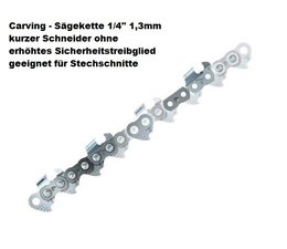 Sägekette für 35cm Carving Schwert 1/4" 77 Trgl. 1,3 Nut Micro 13RMS Stihl Kettensäge