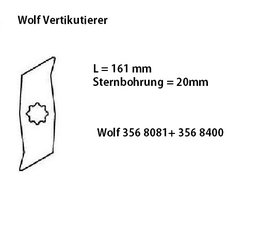 Vertikutierer Messer Wolf Olympia Plus  (9 Klingen/Gerät) Ersatzmesser 1 Satz 9 Stück