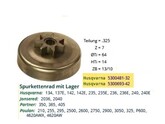 Kettenrad Poulan 210 255 295 2500 2600 2750 2900 3050 325 P600 Kettensäge 0.325" Spurkettenrad mit Lager Kettenrad Poulan 210 255 295 2500 2600 2750 2900 3050 325 P600 Kettensäge 0.325" Spurkettenrad mit Lager