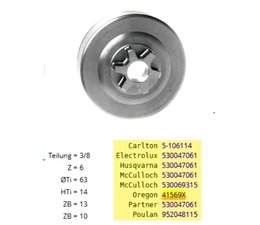 Kettenrad für Husqvarna 36  41  136  141 235E  240E  Kettensäge 0.325" Spurkettenrad mit Lager