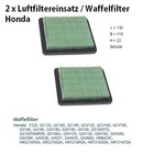 Rasenmäher Ersatzteil Luftfilter Waffelfilter Filter Einsatz für Honda 2 Stck L. 132 B. 115 H. 22
