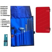 Schärfsatz Vallorbe Komatsu Zenoah in Rolltasche für Sägeketten mit Schärfgitter u. Feilen 5,5 mm für 3/8 Profi + 0.404 Kettenteilungen + Schärfgitter