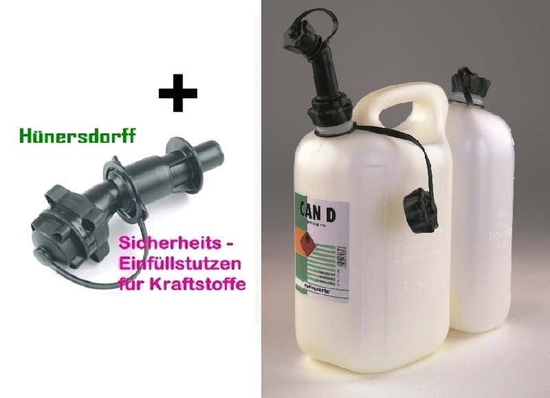 Benzinkanister 5 Liter mit Einfüllsystem HÜNERSDORFF