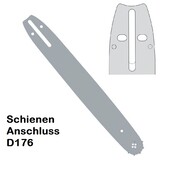 Schwert 43cm Zenoah 3/8" Profi Kettenteilung 1,5 Nutbreite Sägekette 64 Trgl. mit Sternspitze