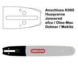 Schwert 50cm für Makita von Oregon VersaCut Aluminium Core Kettensäge DCS4300, DCS6600, DCS6800 Führungsschiene 3/8" P Teilung 72 Trgl. 1,5 Nut