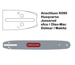 Schwert 40cm für Oleo-Mac Oregon AdvanceCut HD 0.325" 925-F, 938, 940, 940-C, 941, 942, 945, 945-A, 946, 947-F, 950, 950Super, 950-A, 951, 956, 962, E300-F Kettensäge Führungsschiene 1,5 Nut